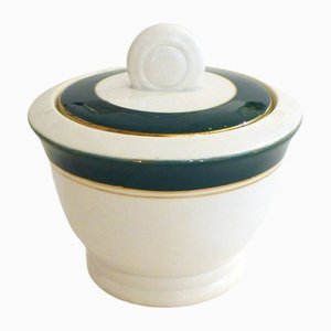 Art Deco Savoie Sugar Bowl in Earthenware by Digoin Sarreguemines, 1920s