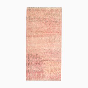 Turkish Pink and Brown Runner Rug