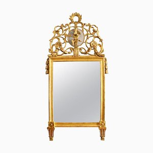 Louis XVI Wall Mirror with Love Symbolism, France, Late 18th Century
