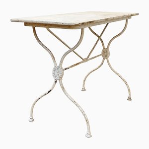 Garden Table in Marble & Cast Iron, 1920s