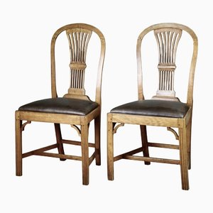 Danish Gustavian Dining Chairs, 1790s, Set of 2
