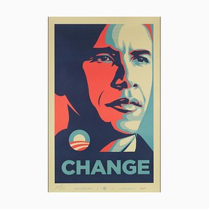 Shepard Fairey, Change: Obama, 2008, Lithograph