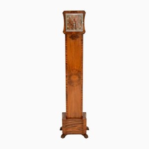 Art Deco Walnut Long Case Grandmother Clock, 1930s