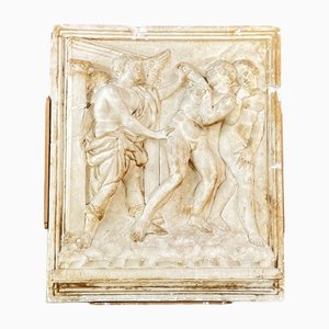 Italian Artist, Bas Relief with Biblical Scene, 1900s, Plaster