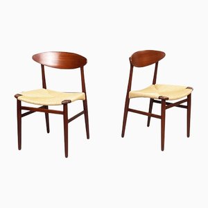 Dänische Mid-Century Modern Stühle aus Seil & Holz, 1960er, 2er Set