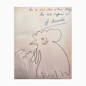 Edouard Pignon, dibujo de Massacre des Innocents de Helene Parmelin, años 50, Crayon