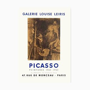 Affiche d'Exposition Pablo Picasso, Galerie Louise Leiris, 1962/1963, Lithographie sur Papier Vélin