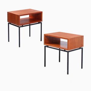 Mid-Century Teak Nachttische von Kuperus, 1960er, 2er Set