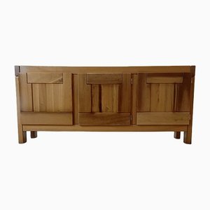 Ulmenholz Sideboard von Roland Haeusler für Maison Regain, 1970er