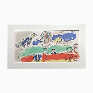 Marc Chagall, Le Fleuve Vert, 1974, Litografia originale a colori
