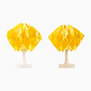 Yellow Space Age Table Lamps from Zicoli, 1970s, Set of 2