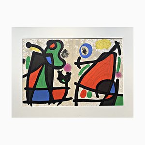 Joan Miro, Komposition für Derriére Le Miroir Nr. 186, 1970, Original Farblithographie