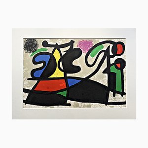 Joan Miro, Composition for Derriére Le Miroir No. 186, Litografia originale a colori