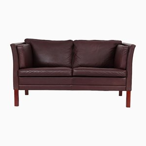 Brown Leather 2-Seat Sofa by Svend Skipper for Skipper, 1990s