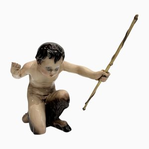 Italian Artist, Faun Boy, 1920s, Ceramic
