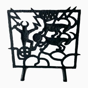 Mid-Century Scandinavian Fireplace Screen by Olle Hermansson for Husqvarna, 1960s