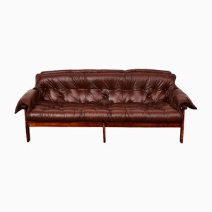 Mid-Century Leather Sofa by Percival Lafer for Percival Lafer, 1970s