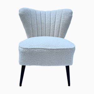 Polish Shell Armchair in Boucle Fabric, 1960s