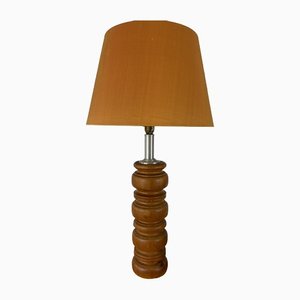 Vintage Table Lamp in Pine, 1970s