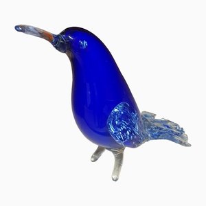 Blauer Vogel aus Muranoglas