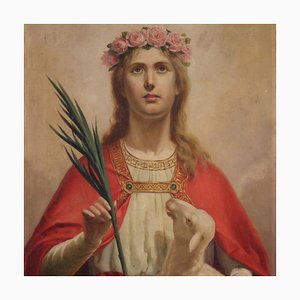 Santa Inés, principios del siglo XX, óleo sobre lienzo