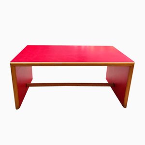Roter Schreibtisch im Stil von Carlo Scarpa, 1960er