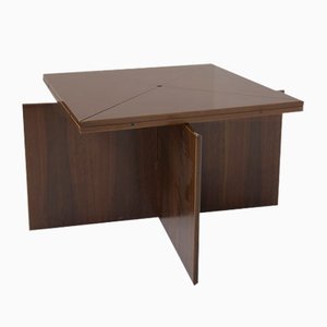 Mesa plegable vintage de madera de Vittorio Introini, años 70