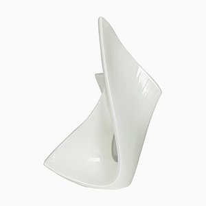 Vase Sculptural en Céramique Blanche de Vibi, Italie, 1950s