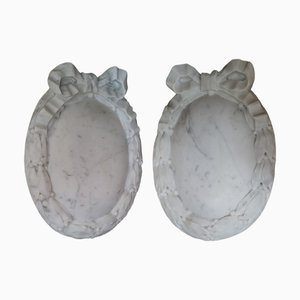 Remaches antiguos de mármol, siglo XIX. Juego de 2