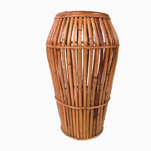 Mid-Century Bamboo and Rattan Umbrella Stand, Italy, 1960s