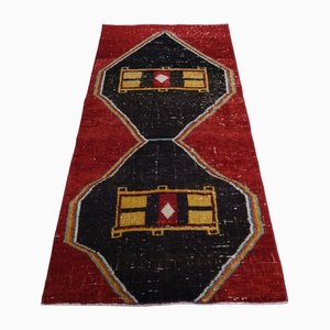 Small Turkish Handmade Rug in Red
