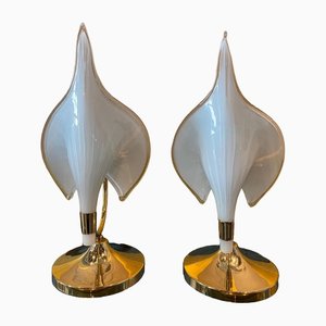 Calla Lily Table Lamps by Franco Luce, Set of 2