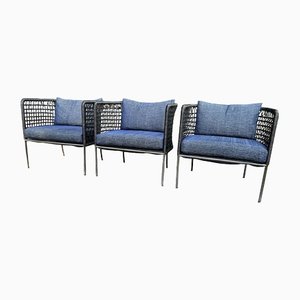 Armchairs by Piero Lissoni for Living Divani, Set of 3