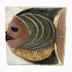 Panel de cerámica con forma de pez, 1950