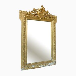 Specchio antico bohémien dorato