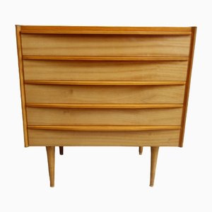 Chest of Drawers in Blonde Wood, 1960s