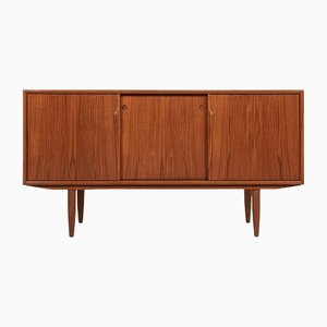 Mid-Century Danish Compact Sideboard in Teak attributed to Gunni Omann for Aco, 1960s