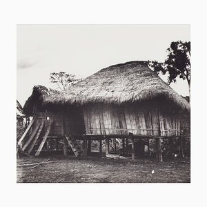 Hanna Seidel, Casa indígena ecuatoriana, fotografía en blanco y negro, años 60