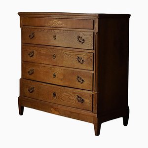 Danish Chest of Drawers in Oak, Late 18th Century