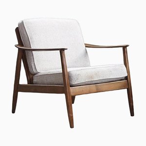Danish Mid-Century Modern Sculptural Wood Lounge Chair by Folke Ohlsson for Selig