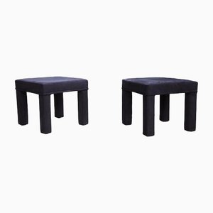 Postmodern Parsons Ottomans in the style of Milo Baughman, Set of 2