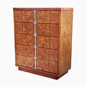 Brutalist Tessellated Buffet Dresser in the style of Paul Evans, 1970s