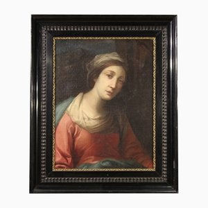 Artiste Italien, Portrait d'une Dame, Fin 17ème Siècle, Huile sur Toile, Encadrée