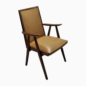 Tan Leather Armchair from Lübke, Germany, 1960s