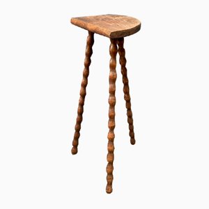 Tavolo alto in legno con gambe rigonfie