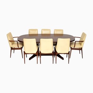 Dining Table & Chairs attributed to Robert Heritage for Archie Shine, 1960s, Set of 9
