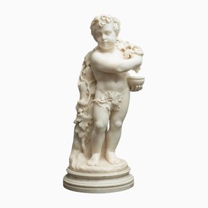 Antike Bacchus Skulptur aus weißem Marmor, 1800er