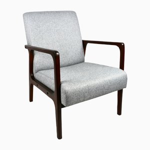Vintage Sessel mit grauem Tweed-Bezug, 1970er