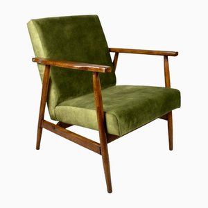 Vintage Green Olive Easy Chair, 1970s