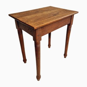 Small Antique Side Table in Chestnut